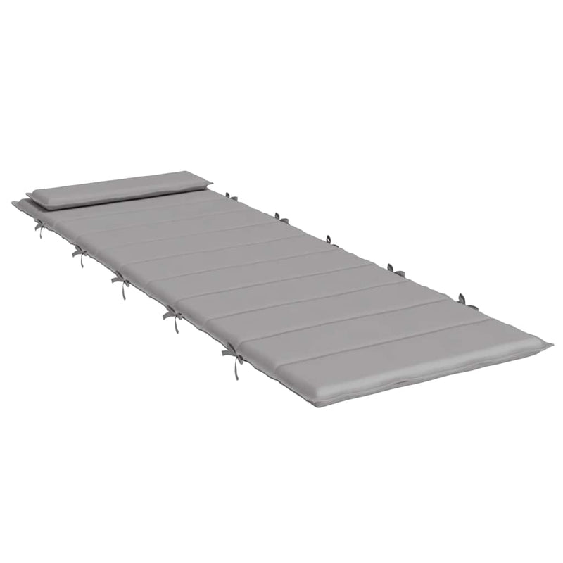 Sun Lounger Cushion Grey 180x60x3 cm Oxford Fabric Payday Deals