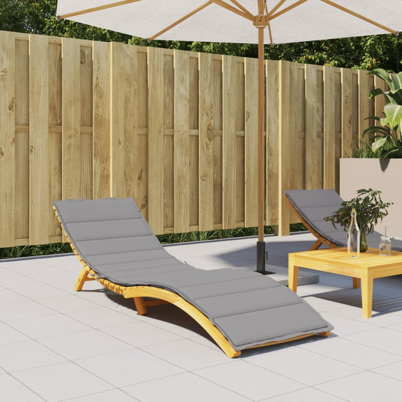 Sun Lounger Cushion Grey 200x50x3cm Oxford Fabric Payday Deals