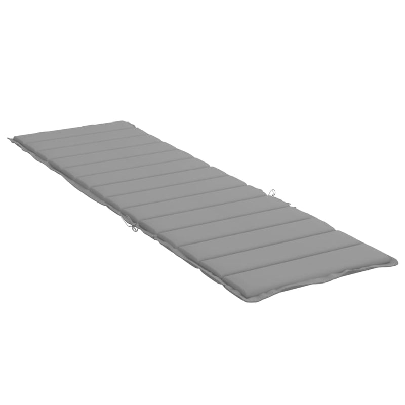 Sun Lounger Cushion Grey 200x50x3cm Oxford Fabric Payday Deals