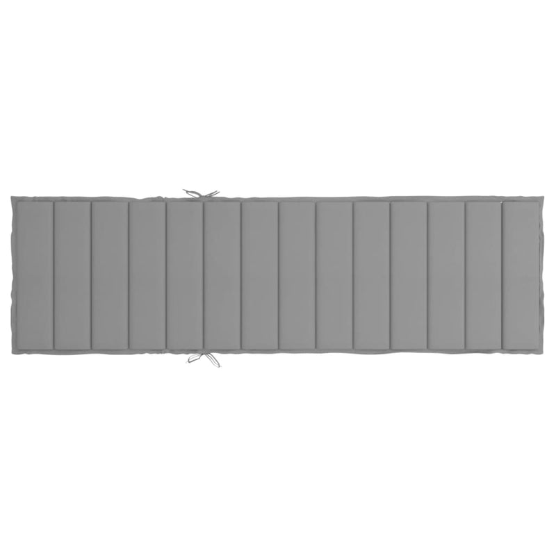 Sun Lounger Cushion Grey 200x50x3cm Oxford Fabric Payday Deals