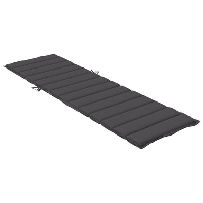 Sun Lounger Cushion Melange Anthracite 200x60x4 cm Fabric Payday Deals