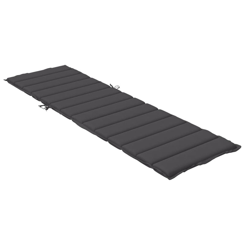 Sun Lounger Cushion Melange Anthracite 200x60x4 cm Fabric Payday Deals