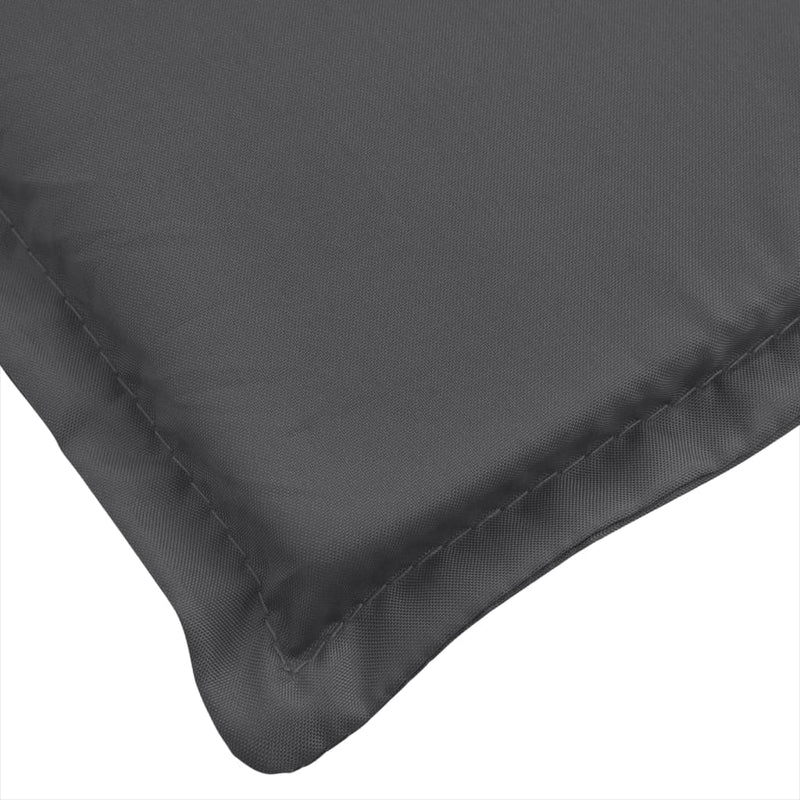Sun Lounger Cushion Melange Anthracite 200x60x4 cm Fabric Payday Deals