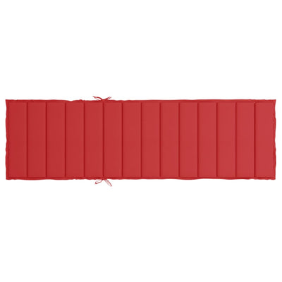 Sun Lounger Cushion Red 200x70x3 cm Fabric Payday Deals