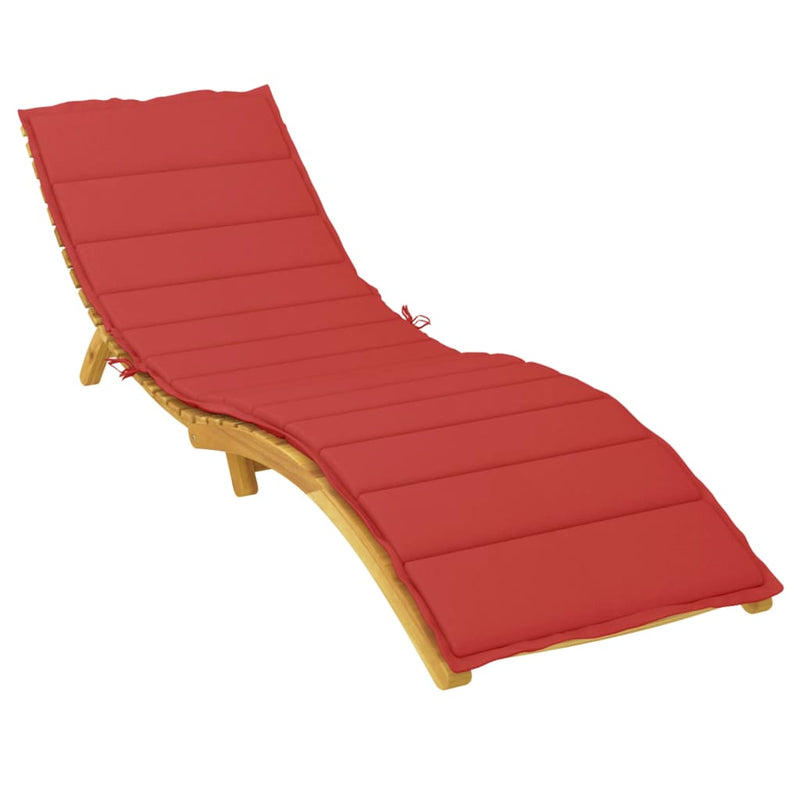 Sun Lounger Cushion Red 200x70x3cm Oxford Fabric Payday Deals