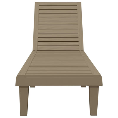 Sun Lounger Light Brown 155x58x83 cm Polypropylene Payday Deals