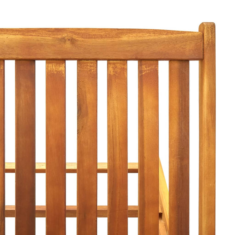 Sun Lounger Solid Acacia Wood Payday Deals