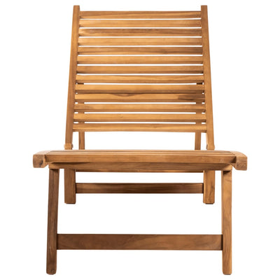 Sun Lounger Solid Teak Wood Payday Deals