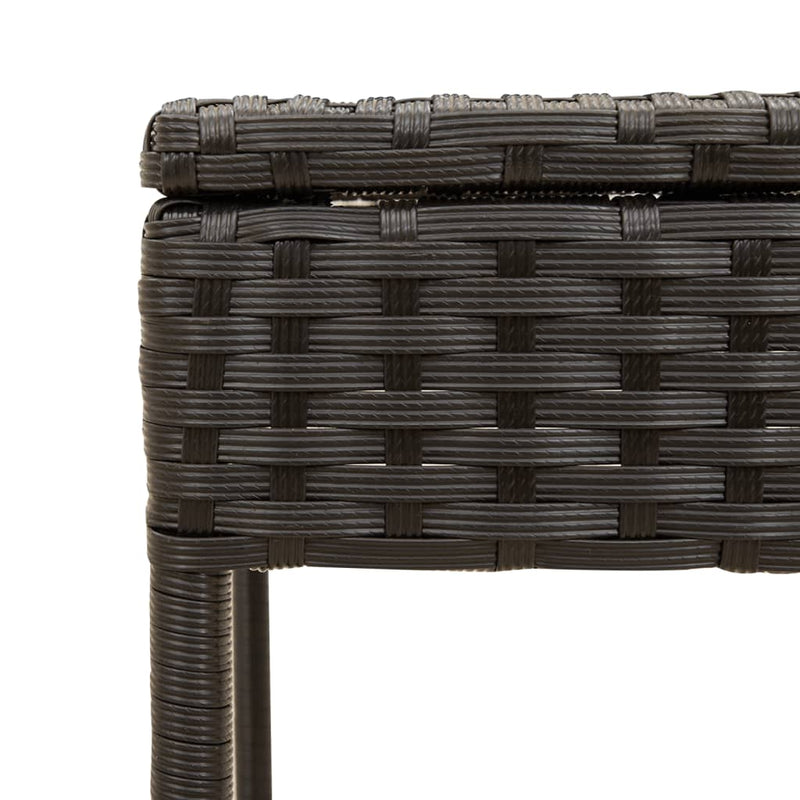 Sun Lounger with Canopy and Table Black Poly Rattan Payday Deals