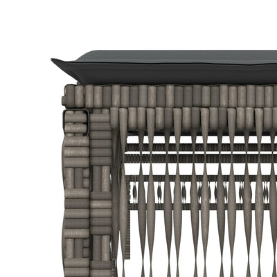 Sun Lounger with Cushion Grey Poly Rattan Payday Deals
