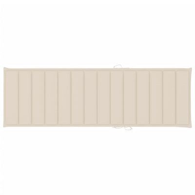 Sun Lounger with Cushion Solid Acacia Wood Payday Deals