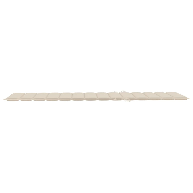 Sun Lounger with Cushion Solid Acacia Wood Payday Deals