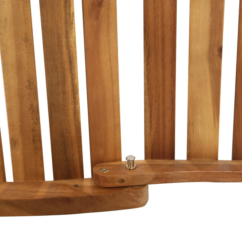 Sun Lounger with Cushion Solid Acacia Wood Cream Payday Deals