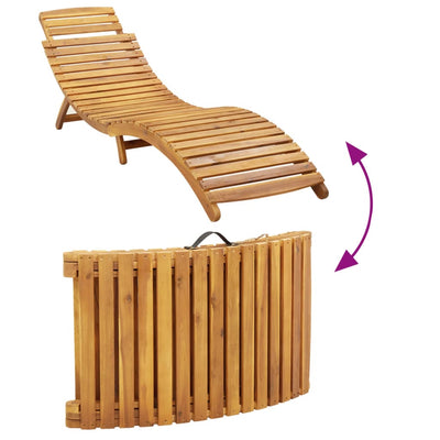 Sun Lounger with Cushion Taupe Solid Wood Acacia Payday Deals