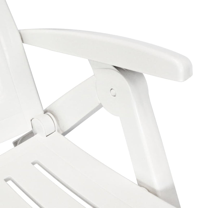 Sun Lounger with Footrest Plastic White Payday Deals