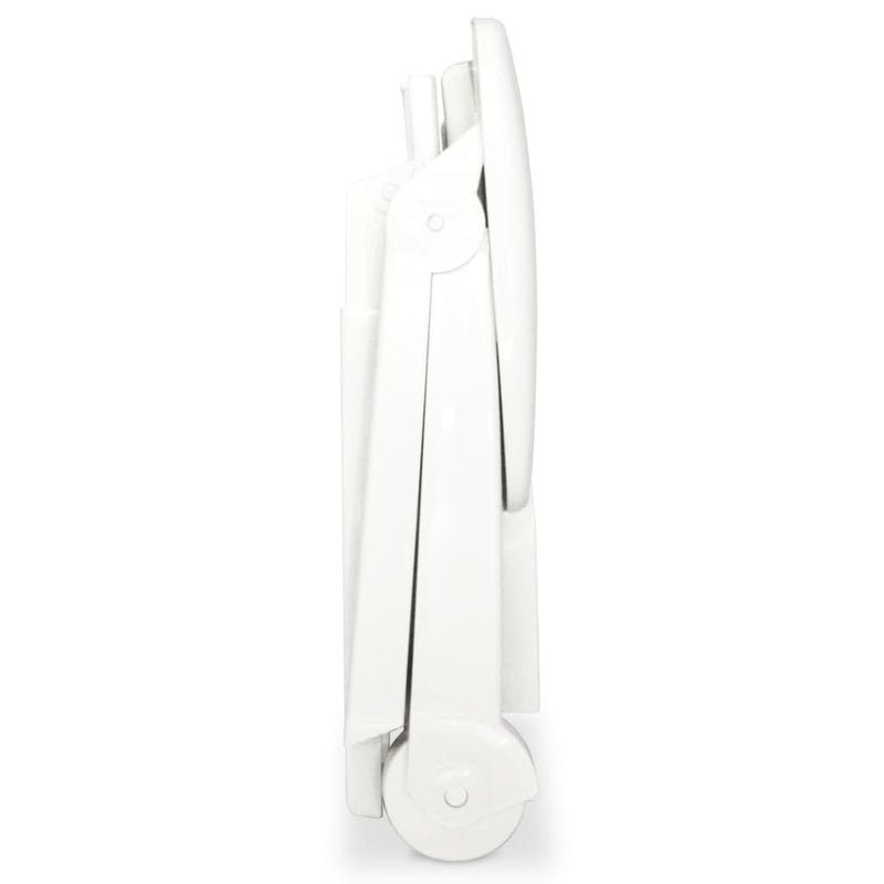 Sun Lounger with Footrest Plastic White Payday Deals