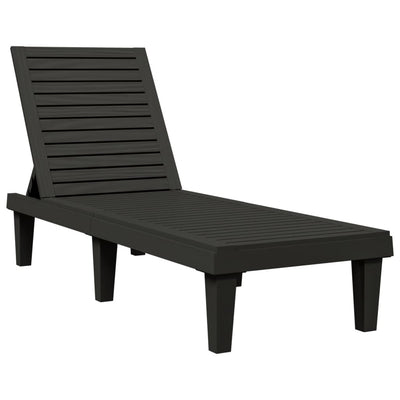 Sun Loungers 2 pcs Black 155x58x83 cm Polypropylene Payday Deals