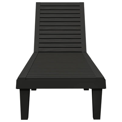 Sun Loungers 2 pcs Black 155x58x83 cm Polypropylene Payday Deals