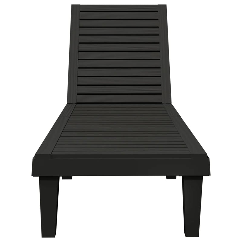 Sun Loungers 2 pcs Black 155x58x83 cm Polypropylene Payday Deals