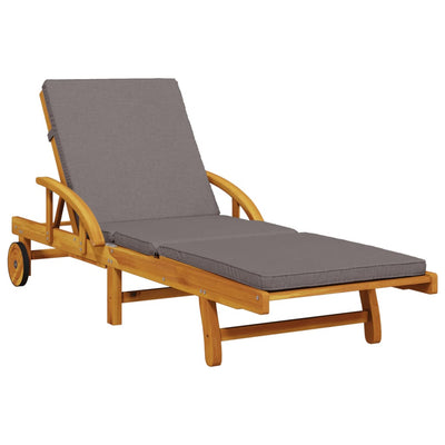Sun Loungers 2 pcs with Cushions 200x68x83 cm Solid Wood Acacia Payday Deals