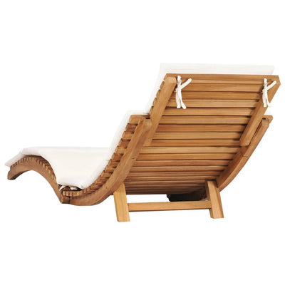Sun Loungers 2 pcs with Cushions Solid Wood Teak Payday Deals