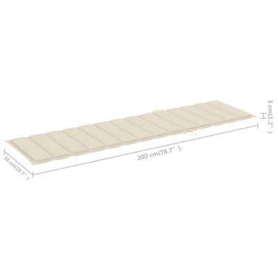 Sun Loungers 2 pcs with Table and Cushion Solid Teak Wood Payday Deals