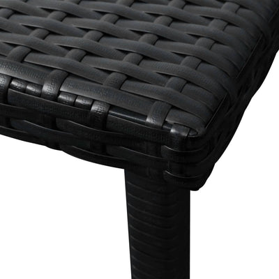 Sun Loungers 2 pcs with Table Poly Rattan Black (42884+42886) Payday Deals