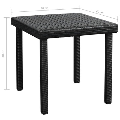 Sun Loungers 2 pcs with Table Poly Rattan Black (42884+42886) Payday Deals