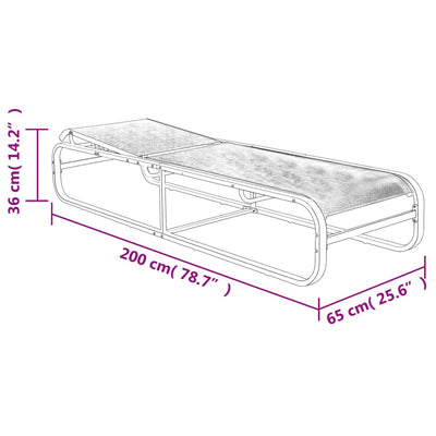 Sun Loungers 2 pcs with Table Textilene and Aluminium Payday Deals