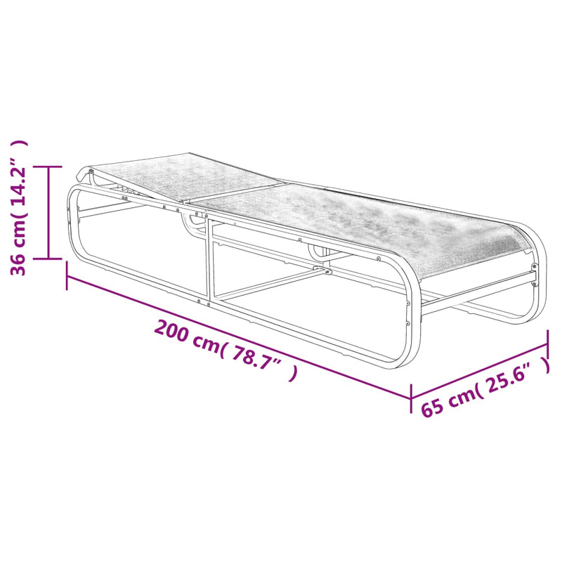 Sun Loungers 2 pcs with Table Textilene and Aluminium Payday Deals