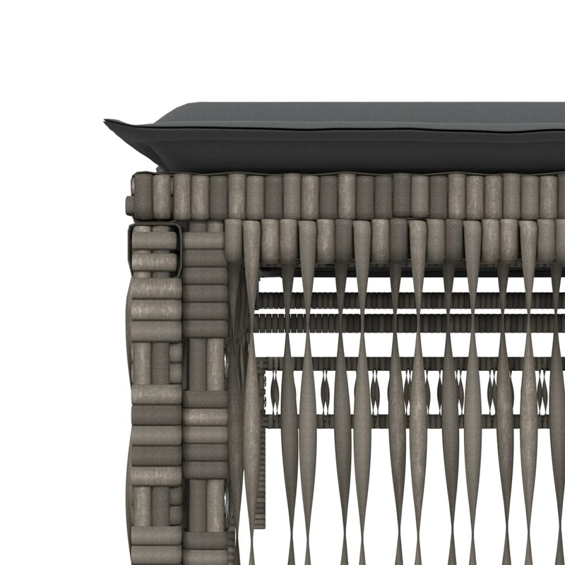 Sun Loungers with Cushions 2 pcs Grey Poly Rattan Payday Deals