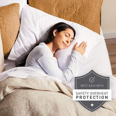 Sunbeam Sleep Perfect Soft Heated Washable Quilted Electric Blanket - King Payday Deals