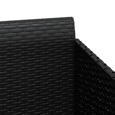 Sunbed with Cushions Black 182x118x63 cm Poly Rattan Payday Deals