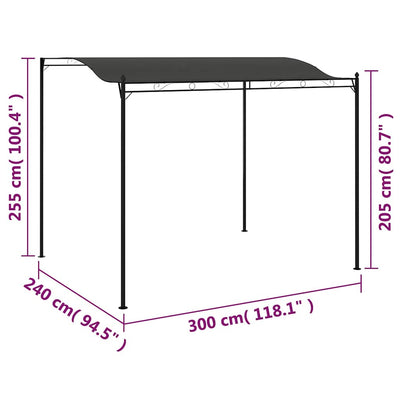 Sunshade Awning 3x2.4 m Anthracite Payday Deals