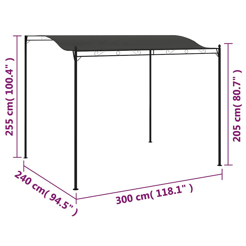 Sunshade Awning 3x2.4 m Anthracite Payday Deals