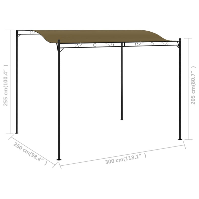 Sunshade Awning 3x2.5 m Taupe 180 g/m² Payday Deals