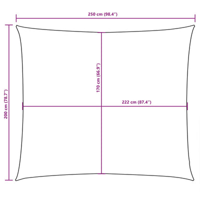 Sunshade Sail Oxford Fabric Rectangular 2x2.5 m White Payday Deals