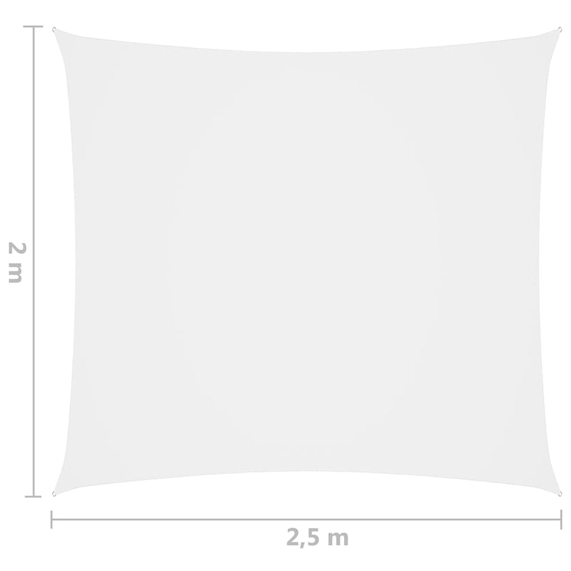 Sunshade Sail Oxford Fabric Rectangular 2x2.5 m White Payday Deals