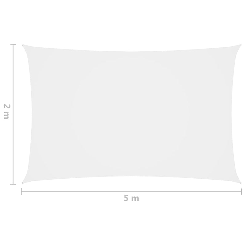 Sunshade Sail Oxford Fabric Rectangular 2x5 m White Payday Deals