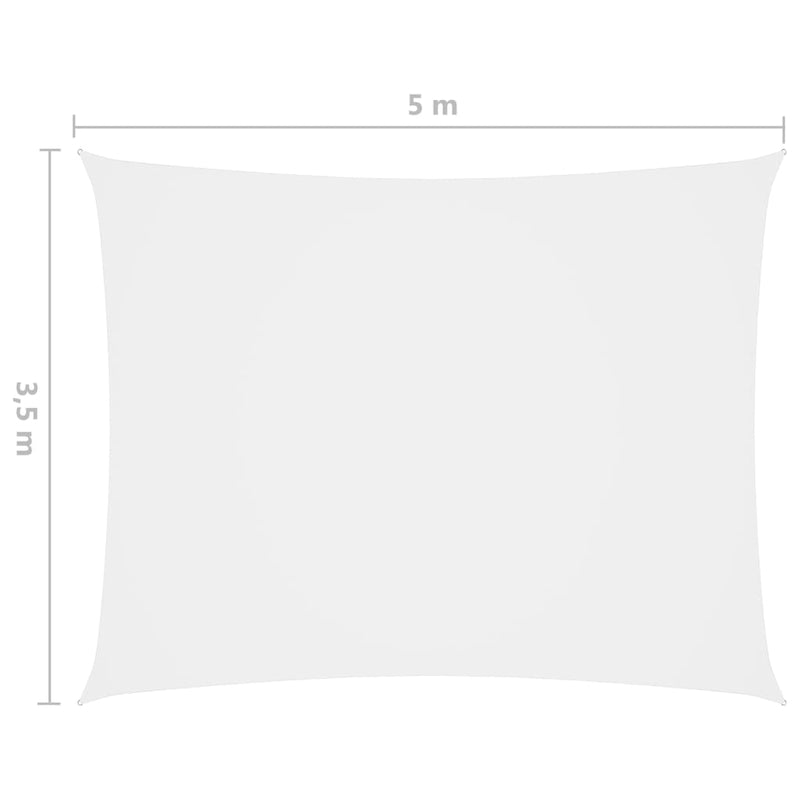 Sunshade Sail Oxford Fabric Rectangular 3.5x5 m White Payday Deals