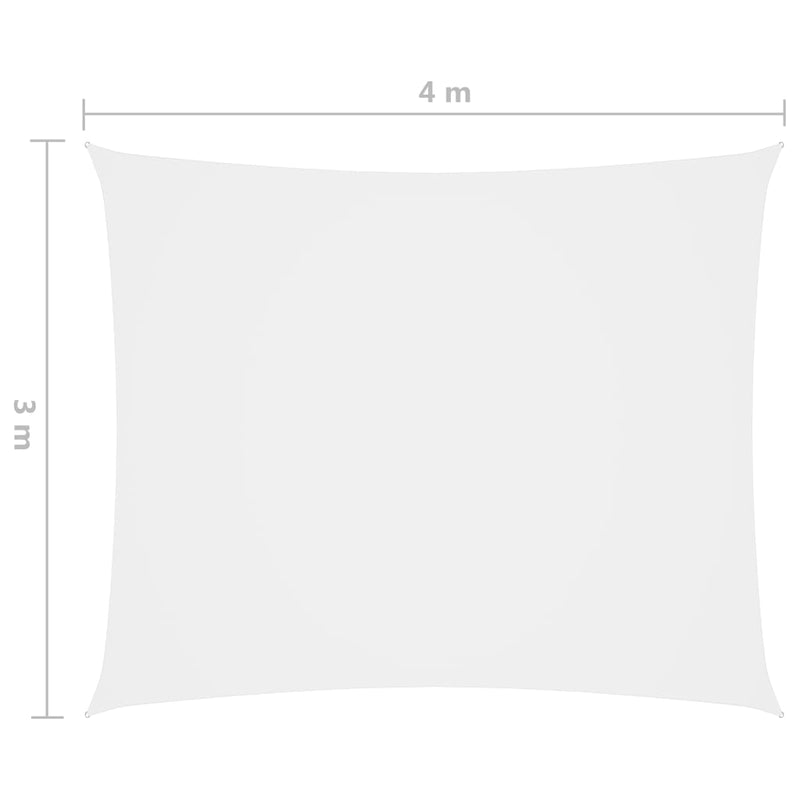 Sunshade Sail Oxford Fabric Rectangular 3x4 m White Payday Deals