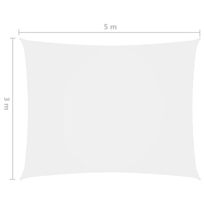 Sunshade Sail Oxford Fabric Rectangular 3x5 m White Payday Deals