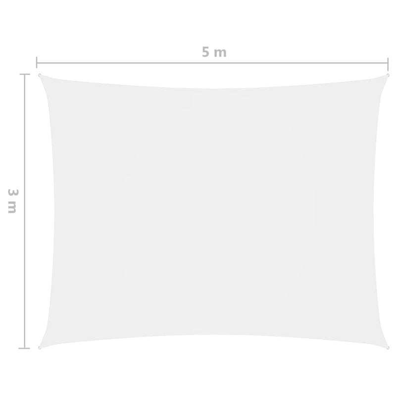 Sunshade Sail Oxford Fabric Rectangular 3x5 m White Payday Deals