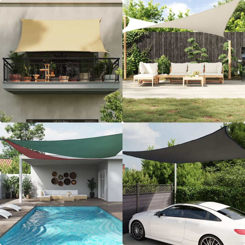 Sunshade Sail Oxford Fabric Rectangular 4x5 m White Payday Deals