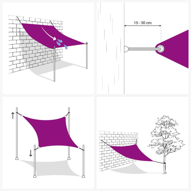 Sunshade Sail Oxford Fabric Rectangular 4x5 m White Payday Deals