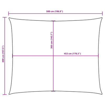 Sunshade Sail Oxford Fabric Rectangular 4x5 m White Payday Deals