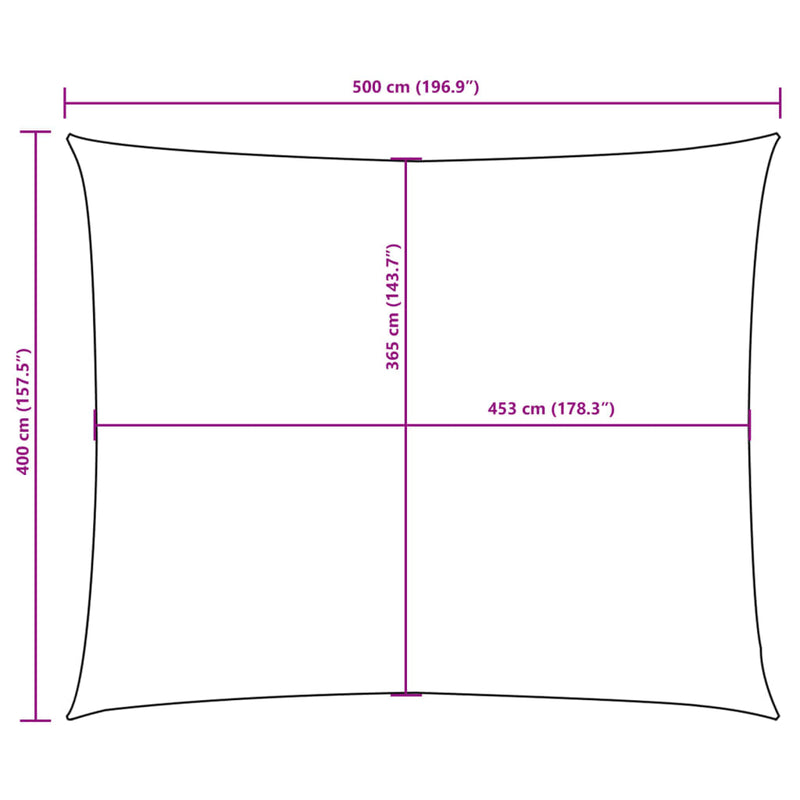 Sunshade Sail Oxford Fabric Rectangular 4x5 m White Payday Deals