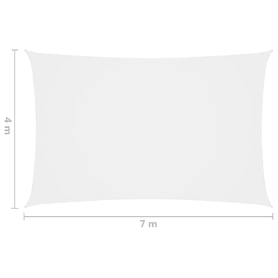 Sunshade Sail Oxford Fabric Rectangular 4x7 m White Payday Deals