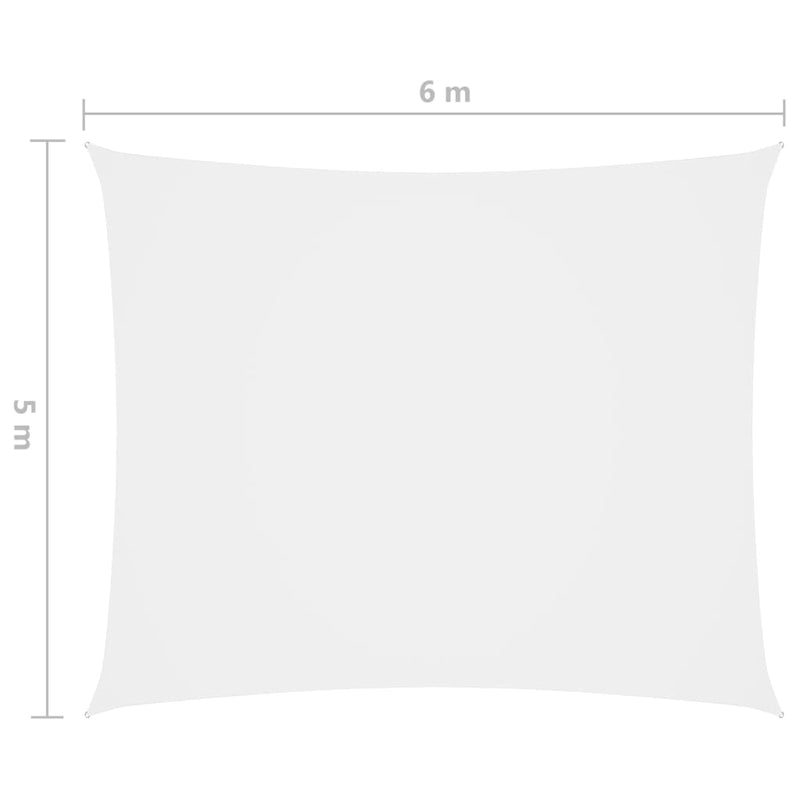 Sunshade Sail Oxford Fabric Rectangular 5x6 m White Payday Deals