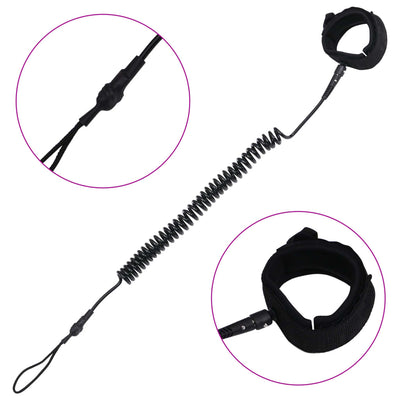 SUP Coiled Leash Black 10 inch Payday Deals